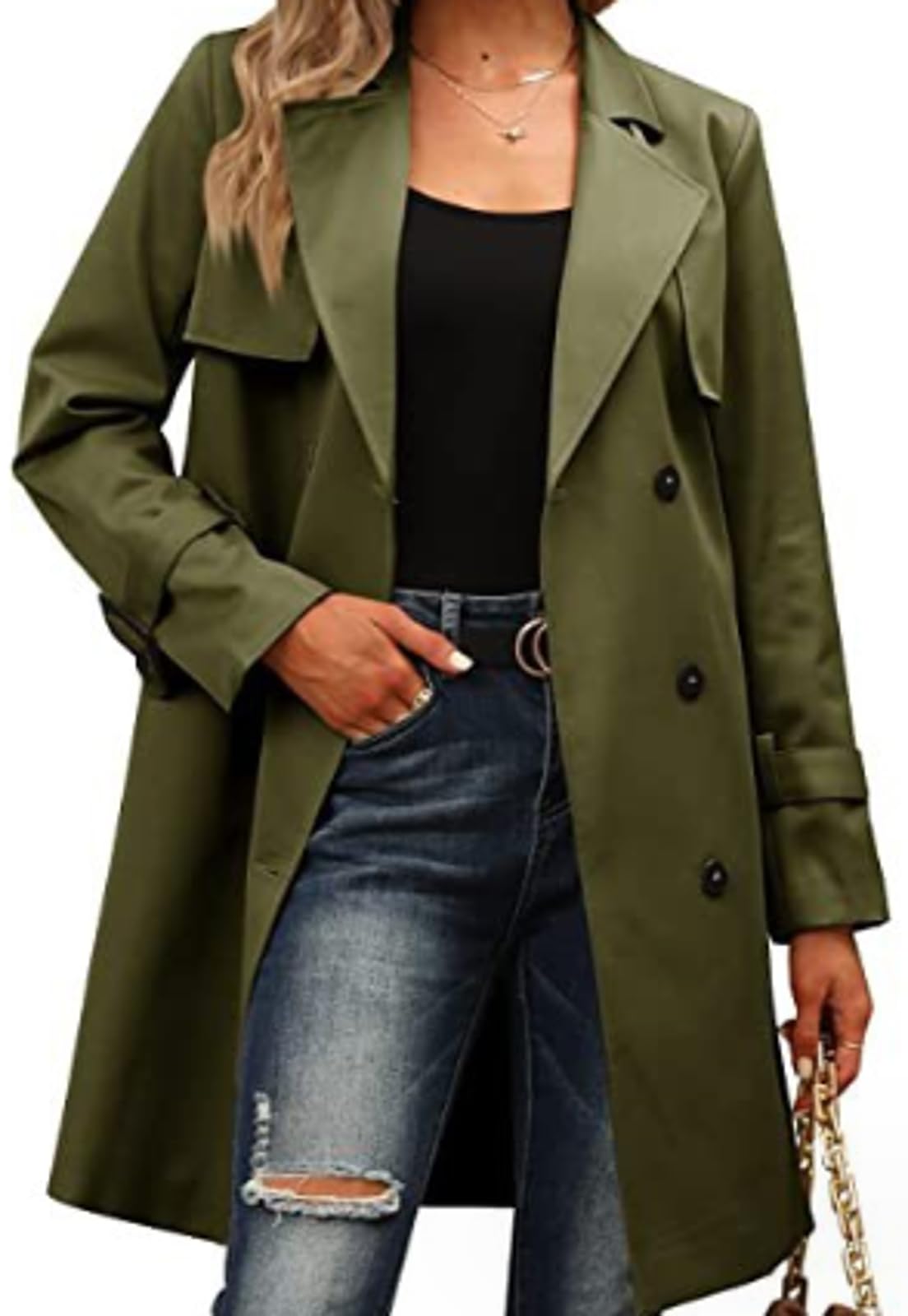 Gabardina De Mujer Moda Callejera Gabardina Casual Gabardina De Color Sólido Nueva Gabardina Cómoda