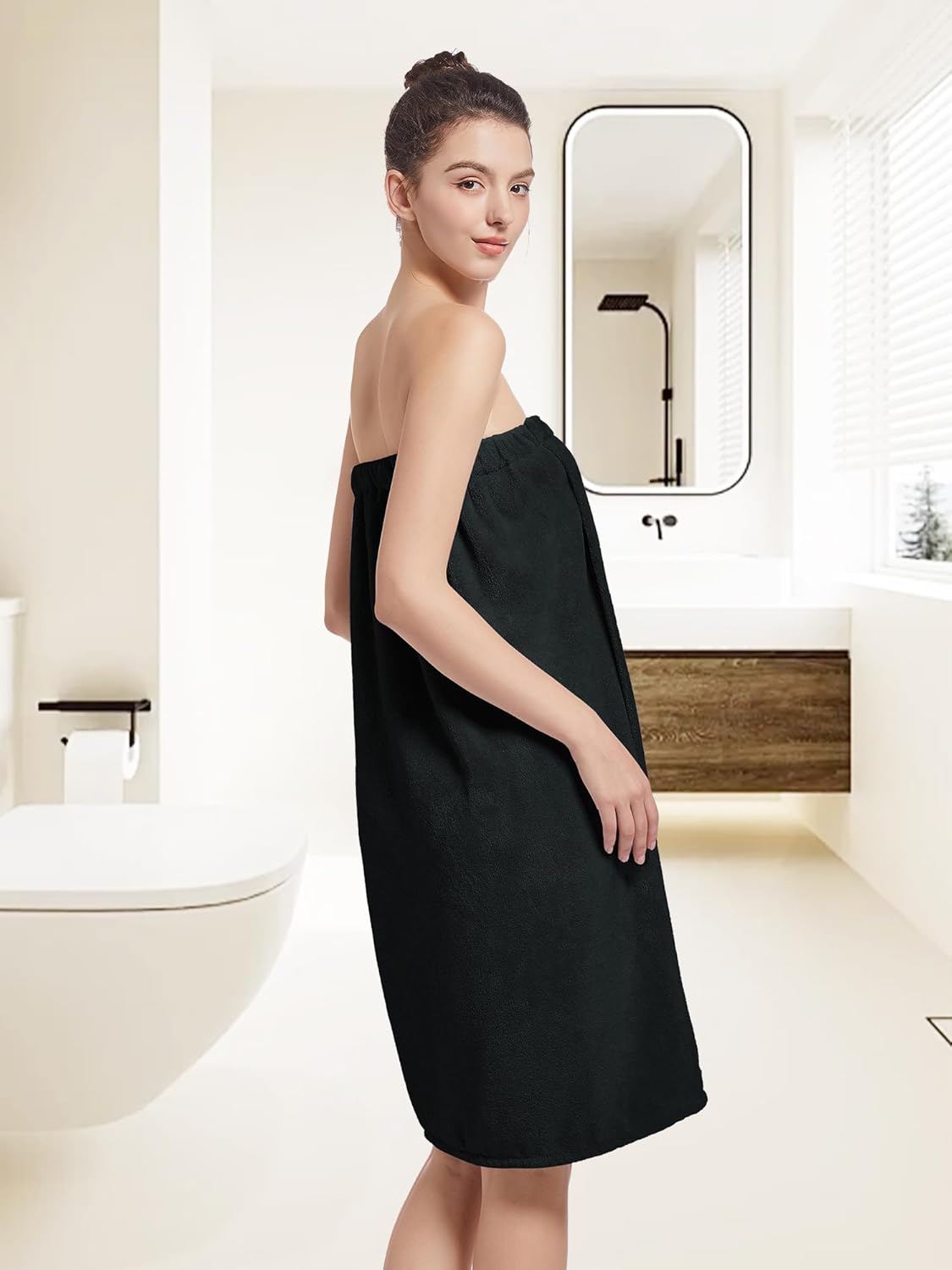 Women'S Soft Wrap Towel Full Length,Bath Robe After Shower Female Plush Long,Spa Bathrobes Lightweight With Pockets - Image 6