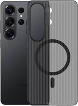 Kapa Wave Magnetic Frosted Grip Back Cover for Samsung Galaxy S26 Ultra | [MagSafe Compatible] Wireless Charging, Slim, Metal Buttons Matte Finish Back Case (Grey)