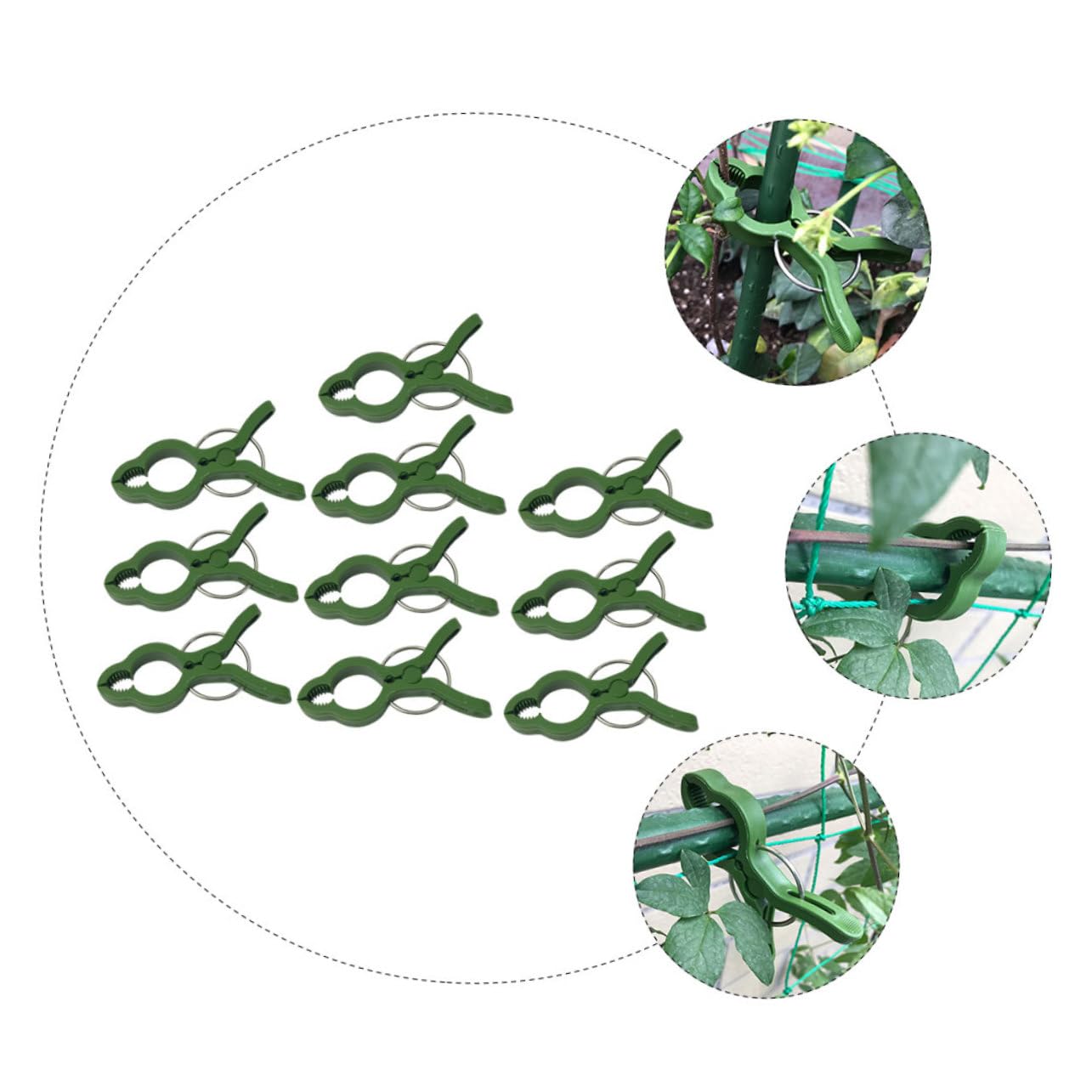 Toddmomy 50stücke Pflanzenclips Für Garten Und Orchideen Wiederverwendbare Clips Aus Robustem Zur Pflanzenstütze Für Rankpflanzen Und Topfpflanzen Grün