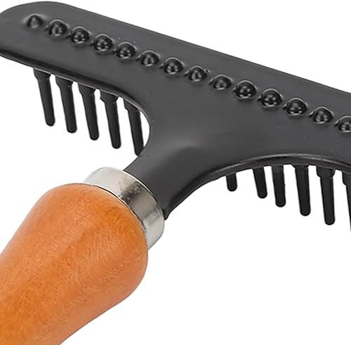 Miniatura 7 de Rastrillo de alfombra para esponjar, rastrillo de alfombra de mano para limpieza de alfombras, rastrillo de alfombra de acero inoxidable para un