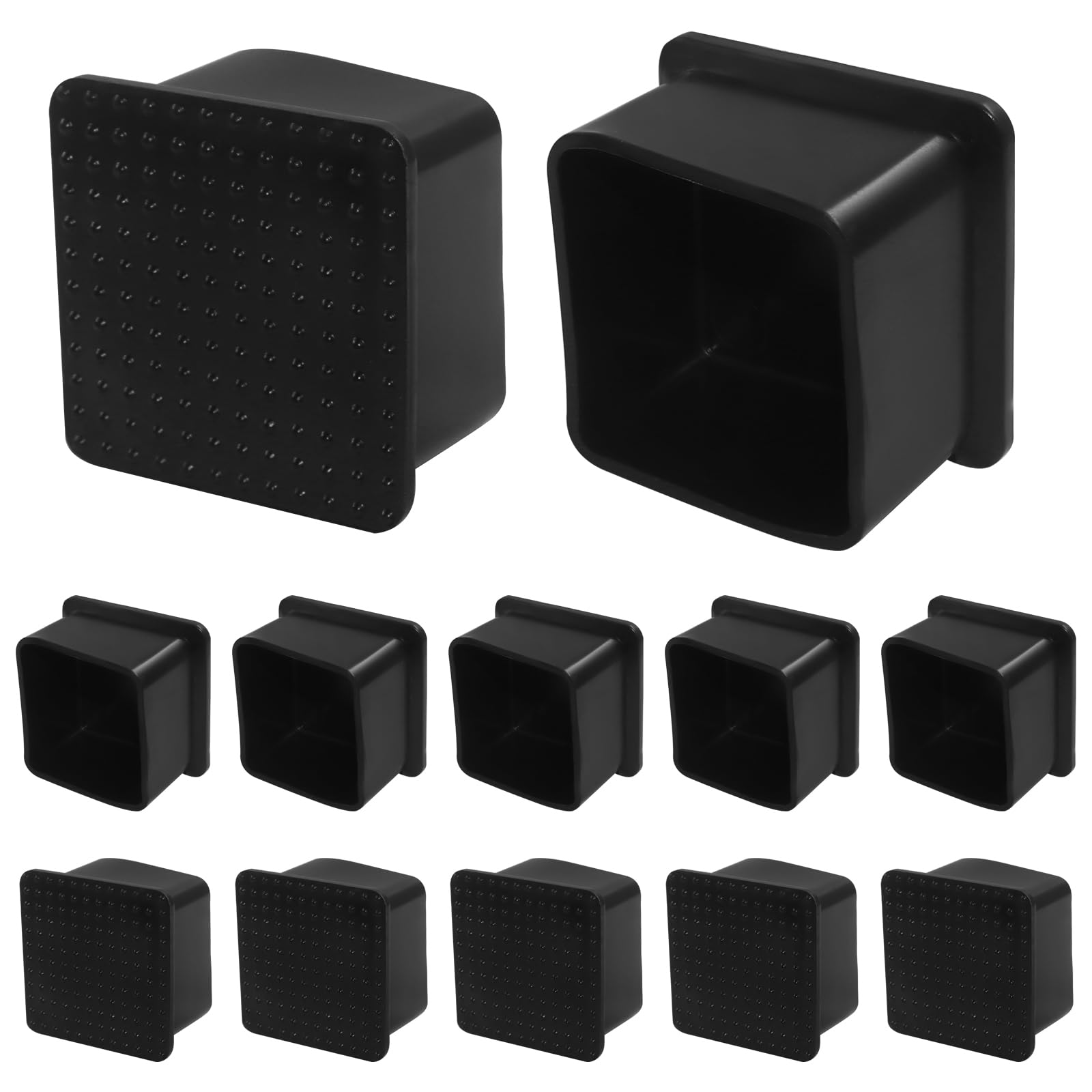 Capuchons carrés en caoutchouc pour pieds de meubles 3,8 cm : stoppez les rayures sur le parquet