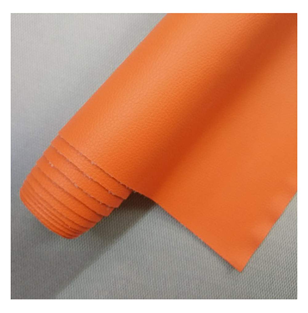 Tissu simili cuir orange 1.6x6m de large pour couture et loisirs créatifs