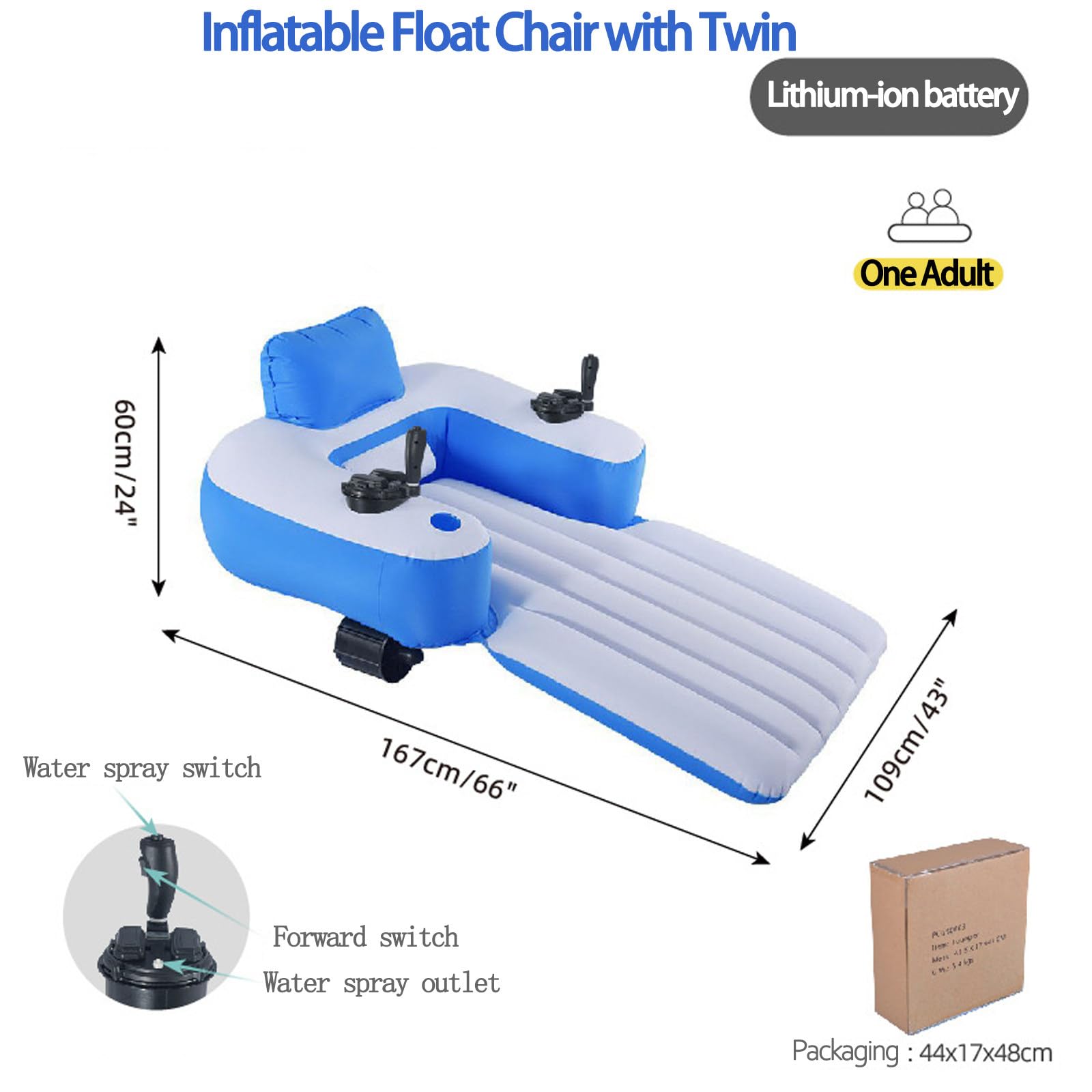 Silla Flotante Hinchable con Hélice Eléctrica, Silla De Piscina con Flotador Eléctrico, Asiento Flotante Portátil para Relajarse En El Lago, La Piscina Y La Playa