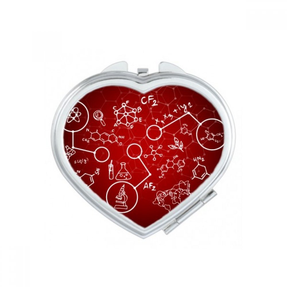 Miroir de poche chimie organique moléculaire cœur idée cadeau mignon pour étudiante en science