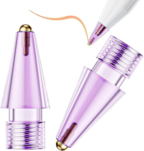 Miniatura 1 de Puntas mejoradas compatibles con Apple Pencil de 12 generación, control preciso, desgaste de punta de metal similar a un bolígrafo (paquete de 2)