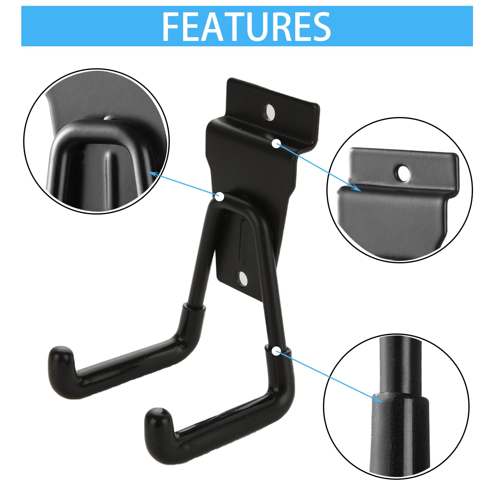 Slat Board Accessories Moxweyeni 100 Pcs Heavy Duty Slatwall Panel