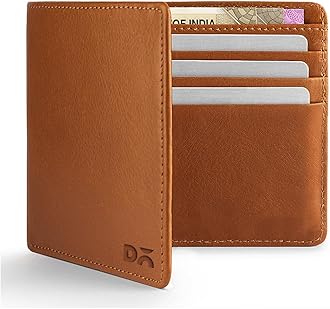 DailyObjects Classic Bifold Wallet for Men | Genuine Leather Material | Holds up to 8 Credit/Debit/ATM Cards | Slim & Easy to Fit | Handcrafted Money Purse