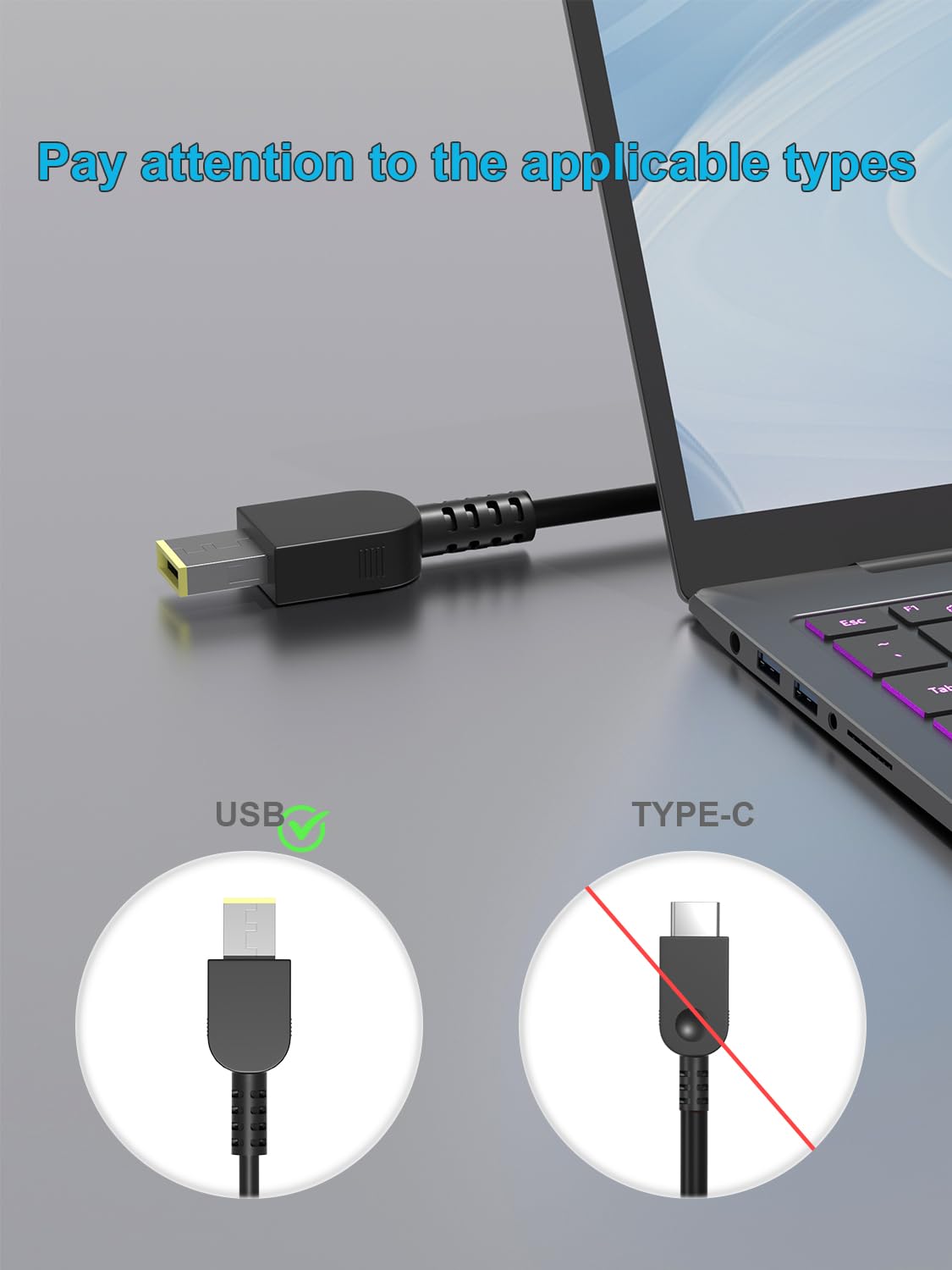 300W Caricatore Compatibile Con Lenovo Legion Pro/Slim 5 7 5i 7i 9i 5P C7 S7 15 16 17 Inch 16IAX10H 16IRX9 16ITHg6 16IAX7 R7000P R9000P R9000K Y9000K Y9000X Stromkabel Netzkabel Laptop