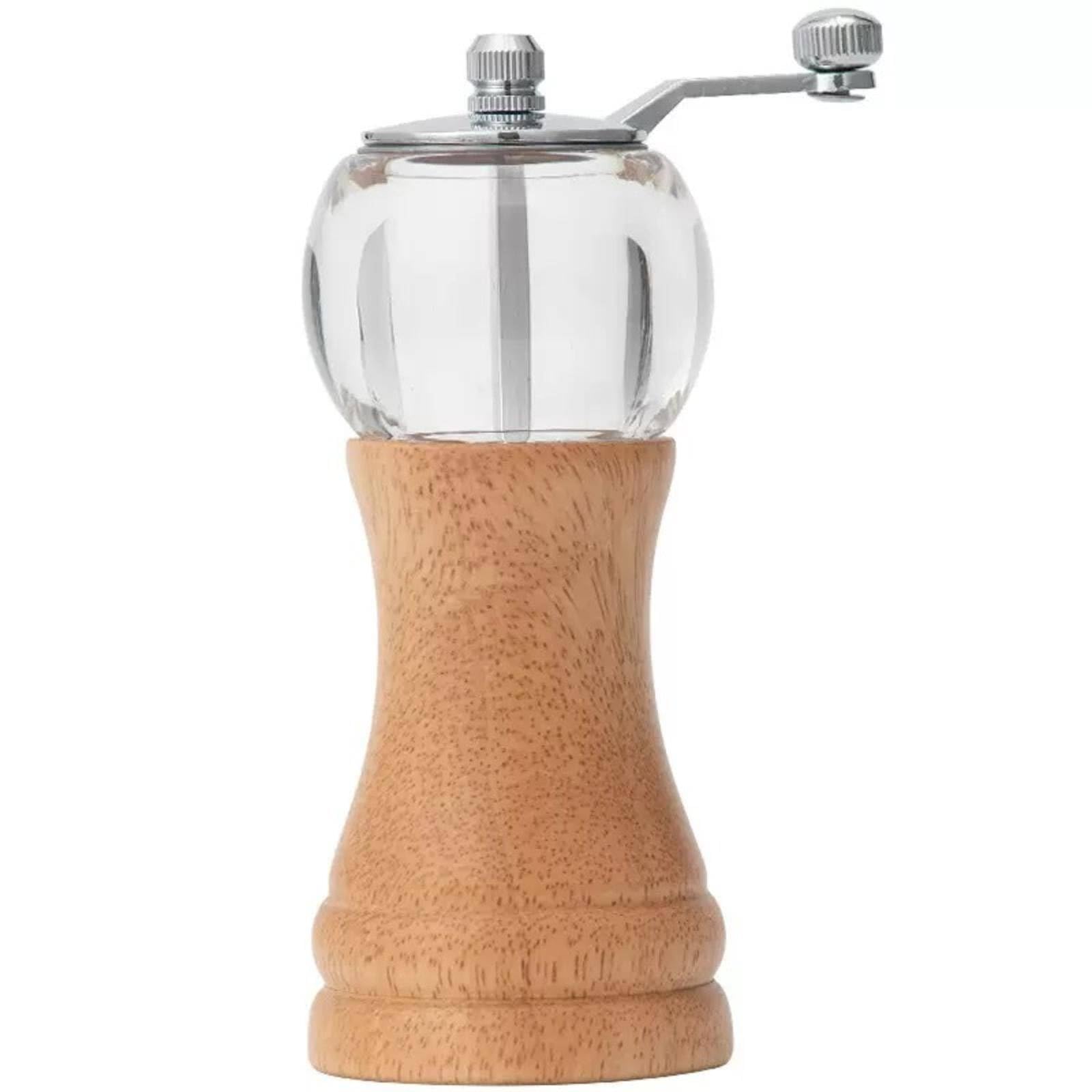 2 pezzi macina pepe nero, macina pepe fresco, macina pepe, set macina pepe nero manuale classico tostato, macina sale a mano, stile retrò in legno, acrilico, lame in ceramica, manico in metallo, pepe