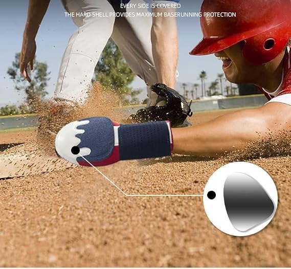 Baseball Sliding Mitt,Adjustable Sliding Mitten Mitt, Youth Sliding Glove (Red & White-Regular)