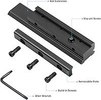 Vista 4 de 11mm Dovetail to 21mm Upgraded Build-in Locking Screws Picatinny Rail Low Profile Scope Mount Converter Base 3/8" to 7/8" Converter