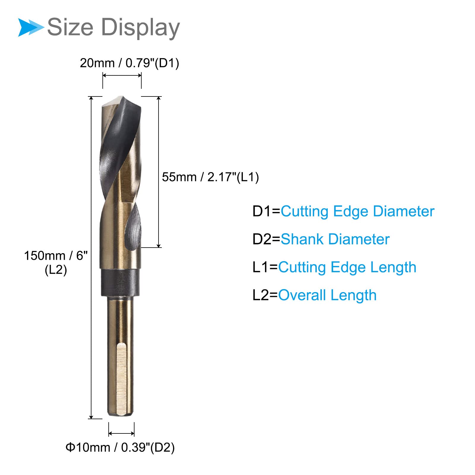 Style Steel Bit 14mm High Speed Steel Drill Bit 14mm Titanium Coated Drill Bits 2-Pack ...