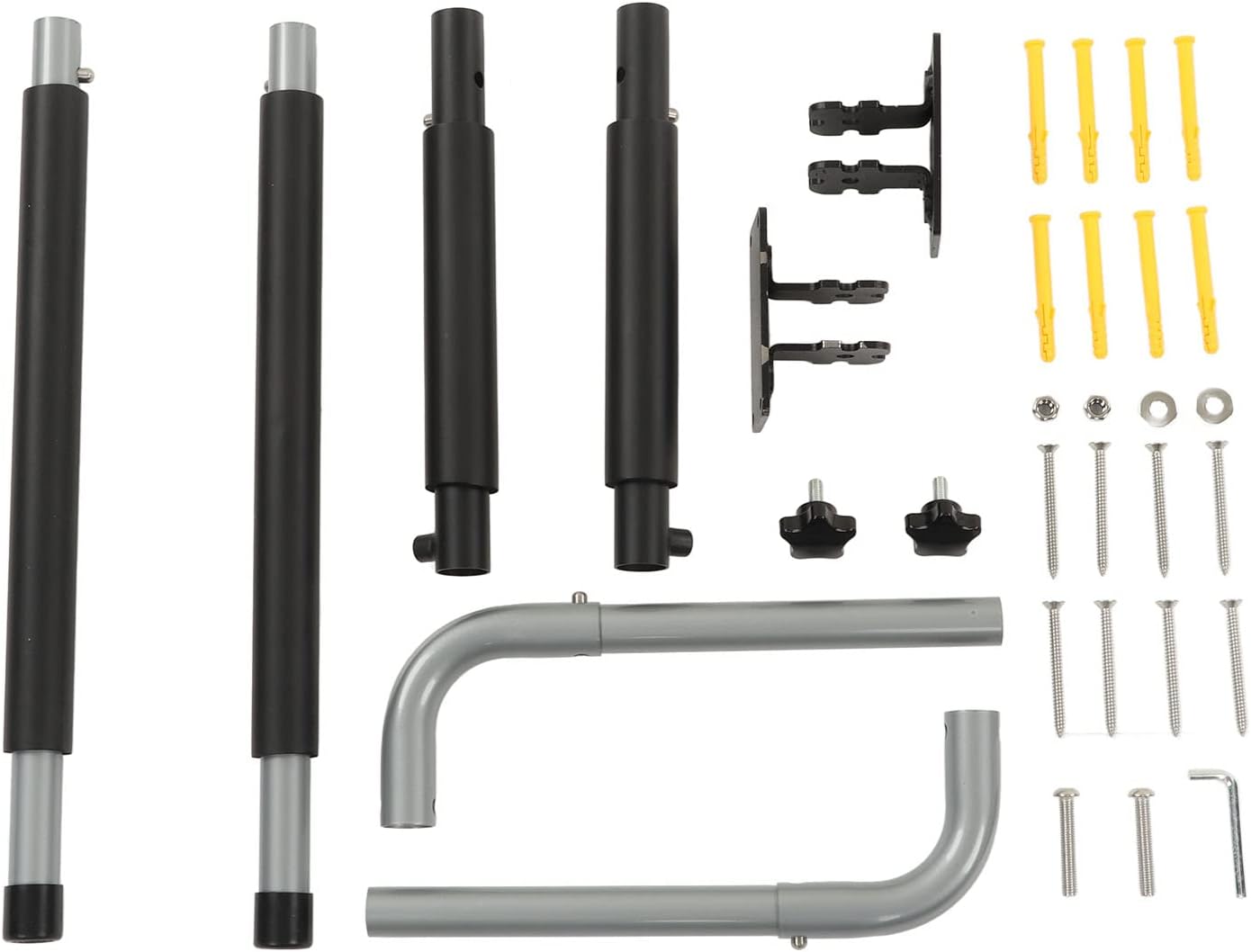 Heavy Duty Kayak Storage Rack, Wall Mount Extendable Surfboard Bike Hanger, Aluminum Alloy Kayak Hook with EVA Foam Protection, Space Saving Rotatable Design for Garage Indoor Outd