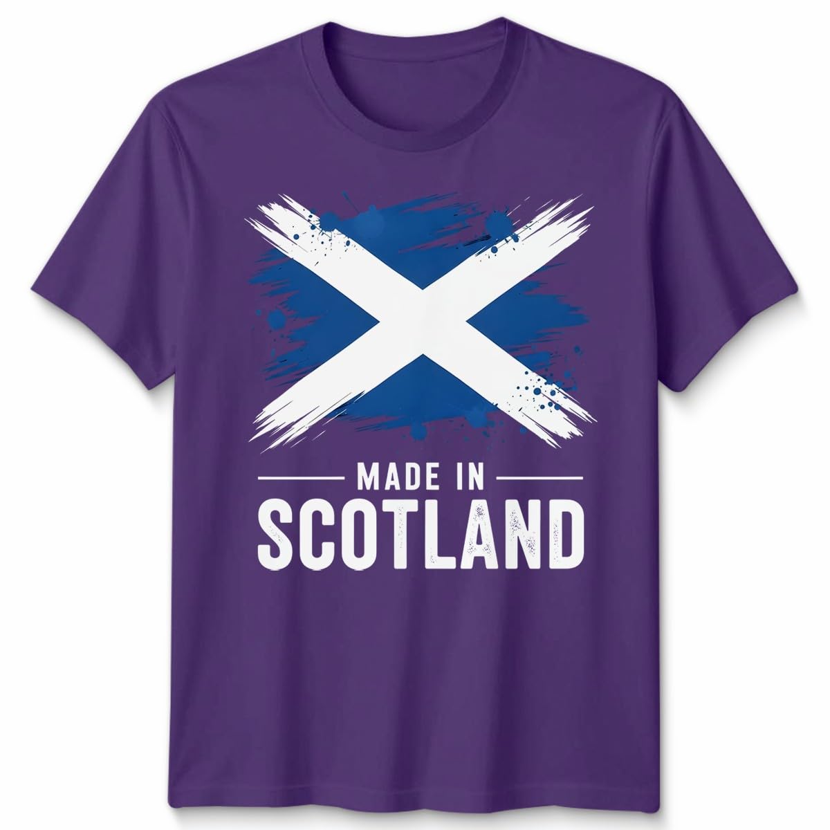 Made in Scotland Unisex T Shirt Scottish Flag Tee Football Rugby Fan Patriot Top Unisex M Purple — image 1