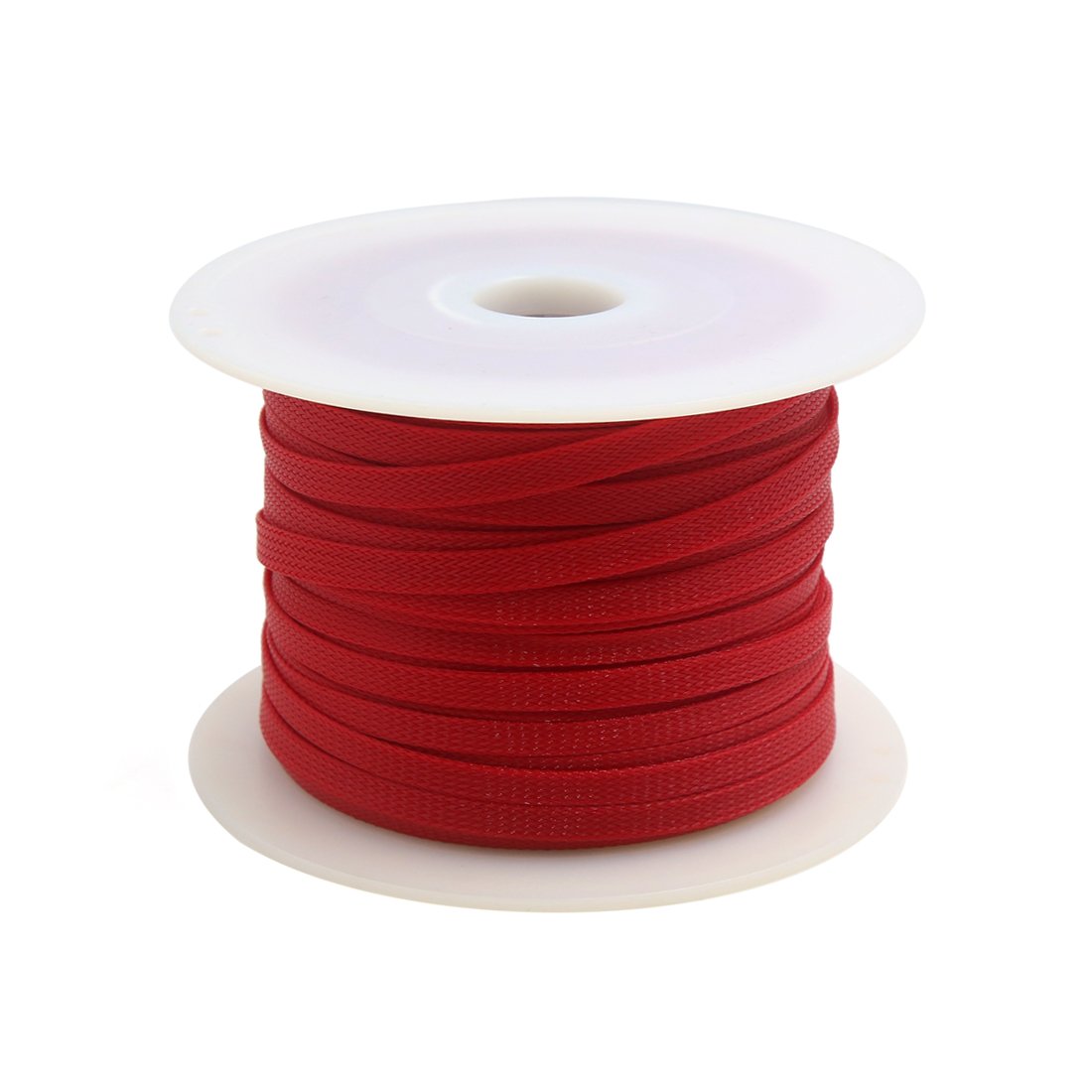 ZHuidjo 100m x 8mm Red Braided Expandable Cable Loom Auto Audio Harness Wire Sleeving (SN: e13 fe2 8fc f5c ca4)-image-47