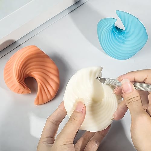 Molde de concha, paquete de 4 moldes de vela de concha, molde de vela de concha, molde para animales, molde de concha 3D, molde de vela de silicona