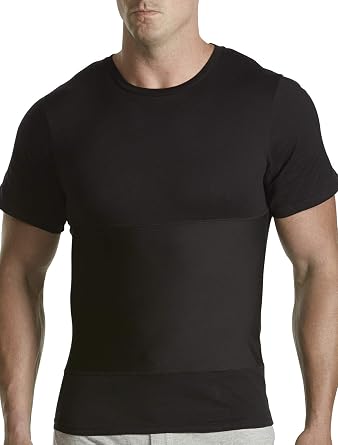Harbor Bay Big and Tall Shapewear Performance Crewneck T-Shirt