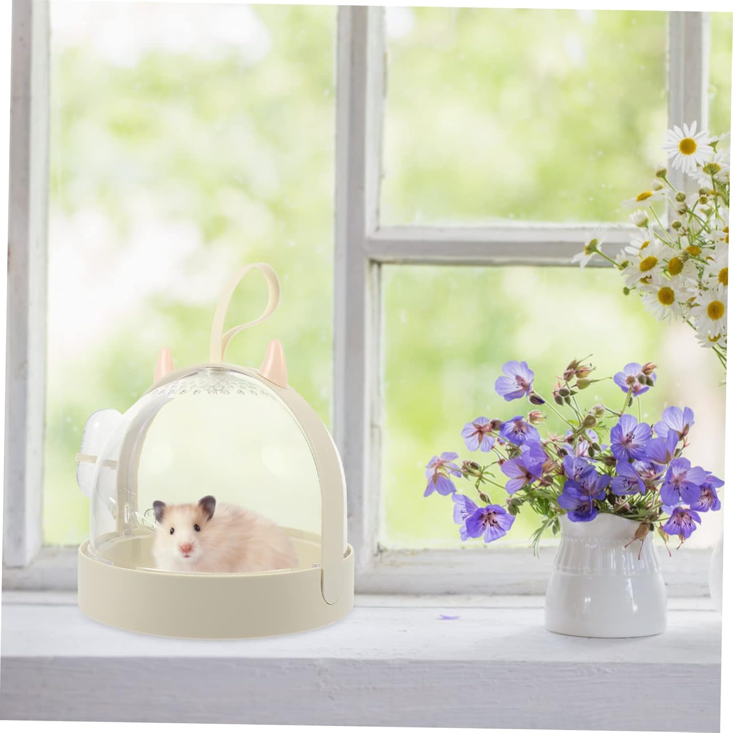 Outdoor Hamster Carrying Case Lightweight Portable Hamster Cage Transparent Design Pet Travel Carrier for Animals Convenient Outdoor Use image 3