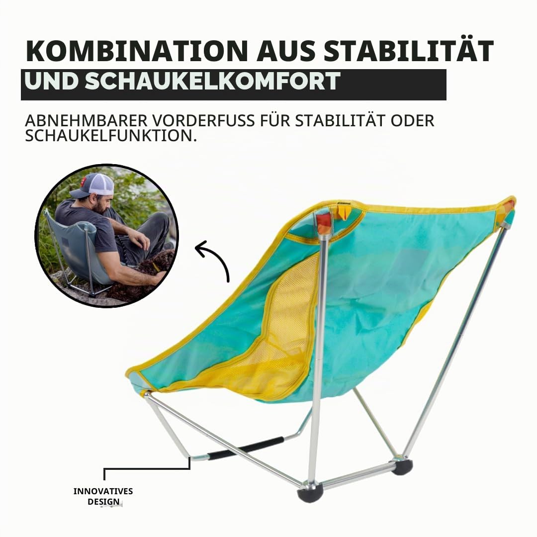 GRAND TRUNK Alite Mayfly Stuhl | Leichter Stabiler Campingstuhl | Tragbarer, schneller und einfacher Aufbau | Rasenstuhl für Wandern, Rucksackreisen, Angeln und Strand - Horizon