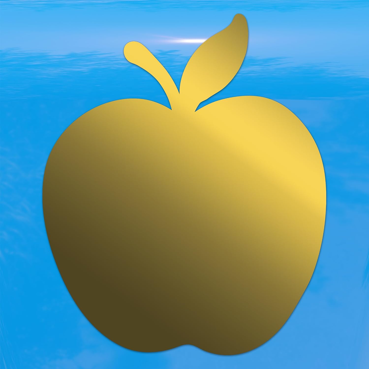 Gold Apple Shaped Decal – Vinyl Sticker Compatible with MacBook Neo - Compatible with All Models image 4