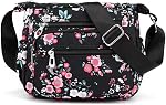 Crossbody Bag for Women Ladies Multi Pockets Shoulder Bag Handbag Lightweight Nylon Casual Messenger Bag Travel Purse