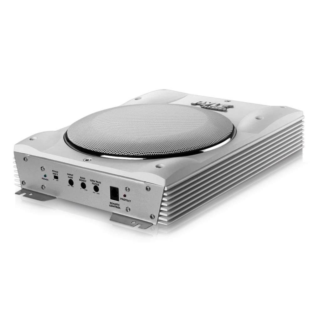 PylePLMRBS10 10-Inch 1000 Watts Low-Profile Super Slim Active Amplified Marine/Waterproof Subwoofer System - Set of 1