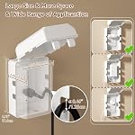 EUDEMON 1 Pack Updated Baby Safety Electrical Outlet Cover Box Childproof Plug Cover - More Space for Large Plugs Easy to Install & Use (White)