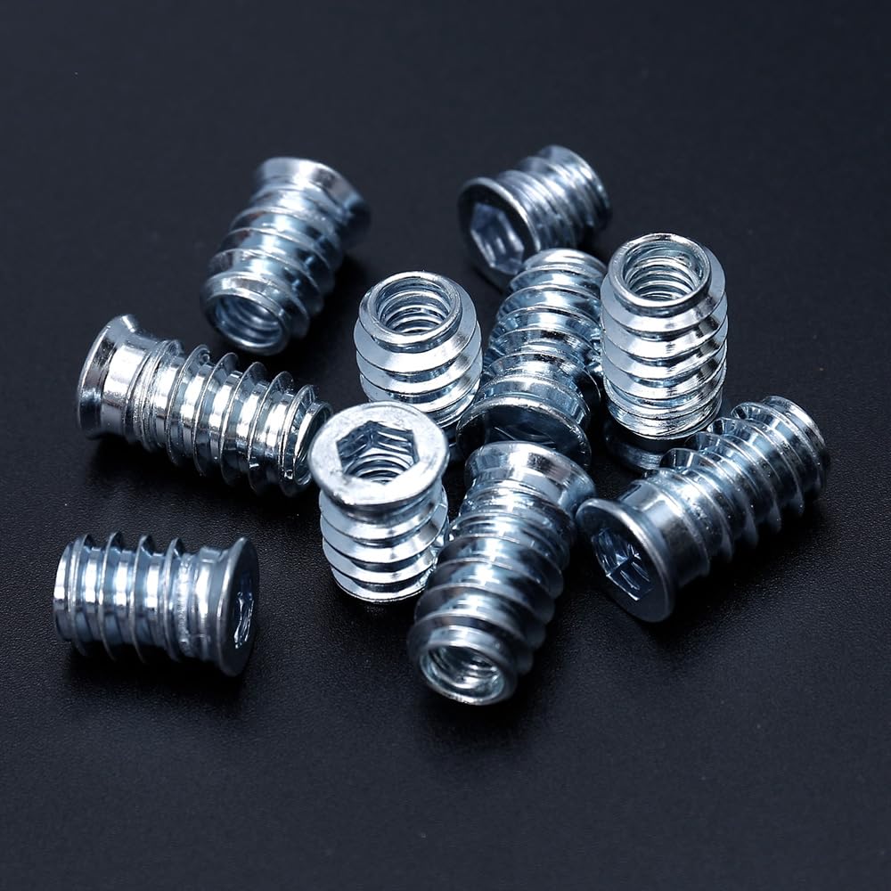 Threaded Insert For Timber Snapklik.com : Threaded Inserts For Wood 1/4-20 X 10mm 50 Pieces