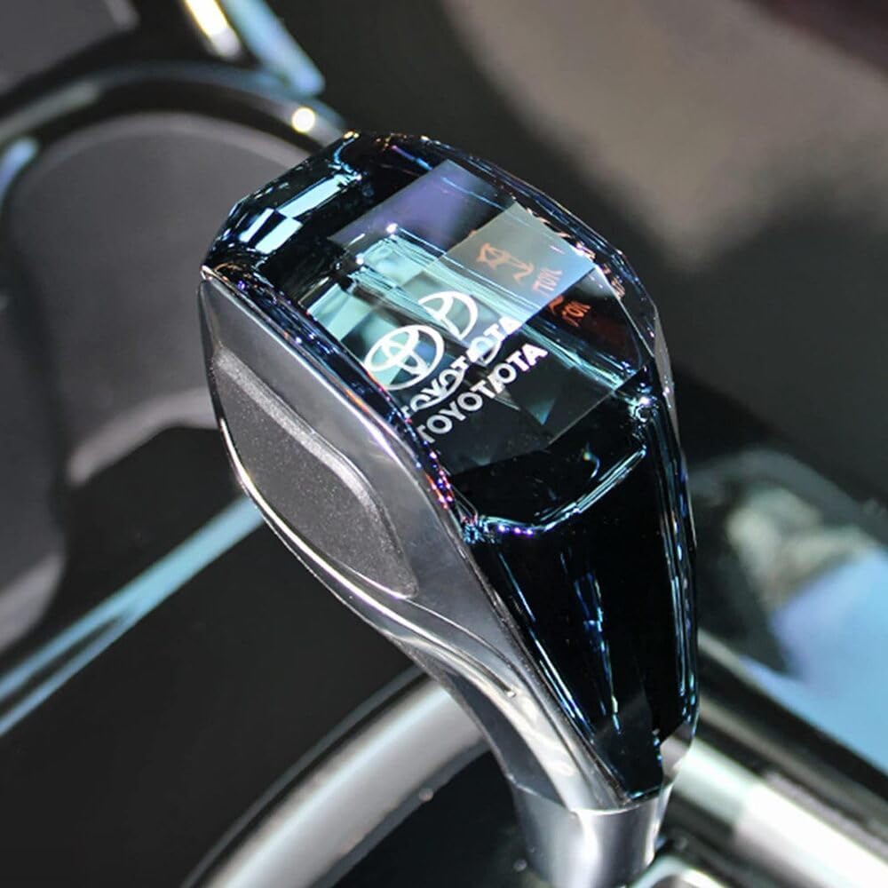 W-POWER Universal Crystal Cut Shift knobs Touch Activated Multi-Color Ultra LED Light Illuminated Gear Knob, Fits for Most Cars NO Button Operated Shifter (Crystal-to)