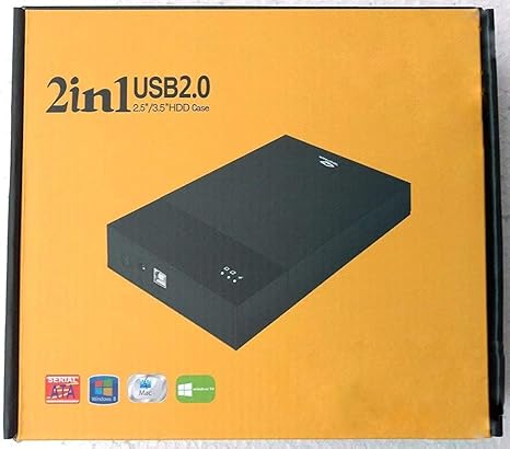 LANH 2 in 1 USB 2.0 External Hard Drive Casing (Black)