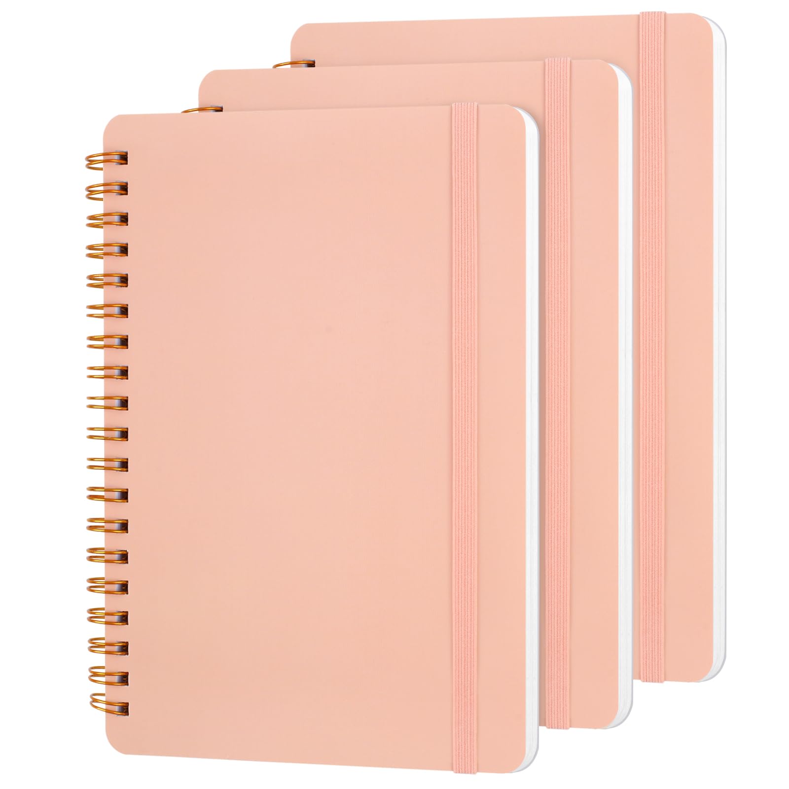 Utron 3 PCS Small Spiral Notebook 5x7, Notebooks for Note Taking, Pink Spiral Journal Notebook, Work Notebook Small Notebooks 5x7 with Strap, Cute