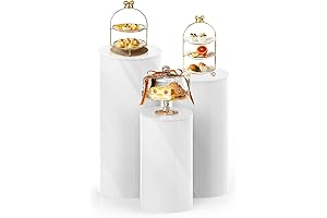 3 Piece Cylinder Pedestal Stand for Party or Wedding Ceremony