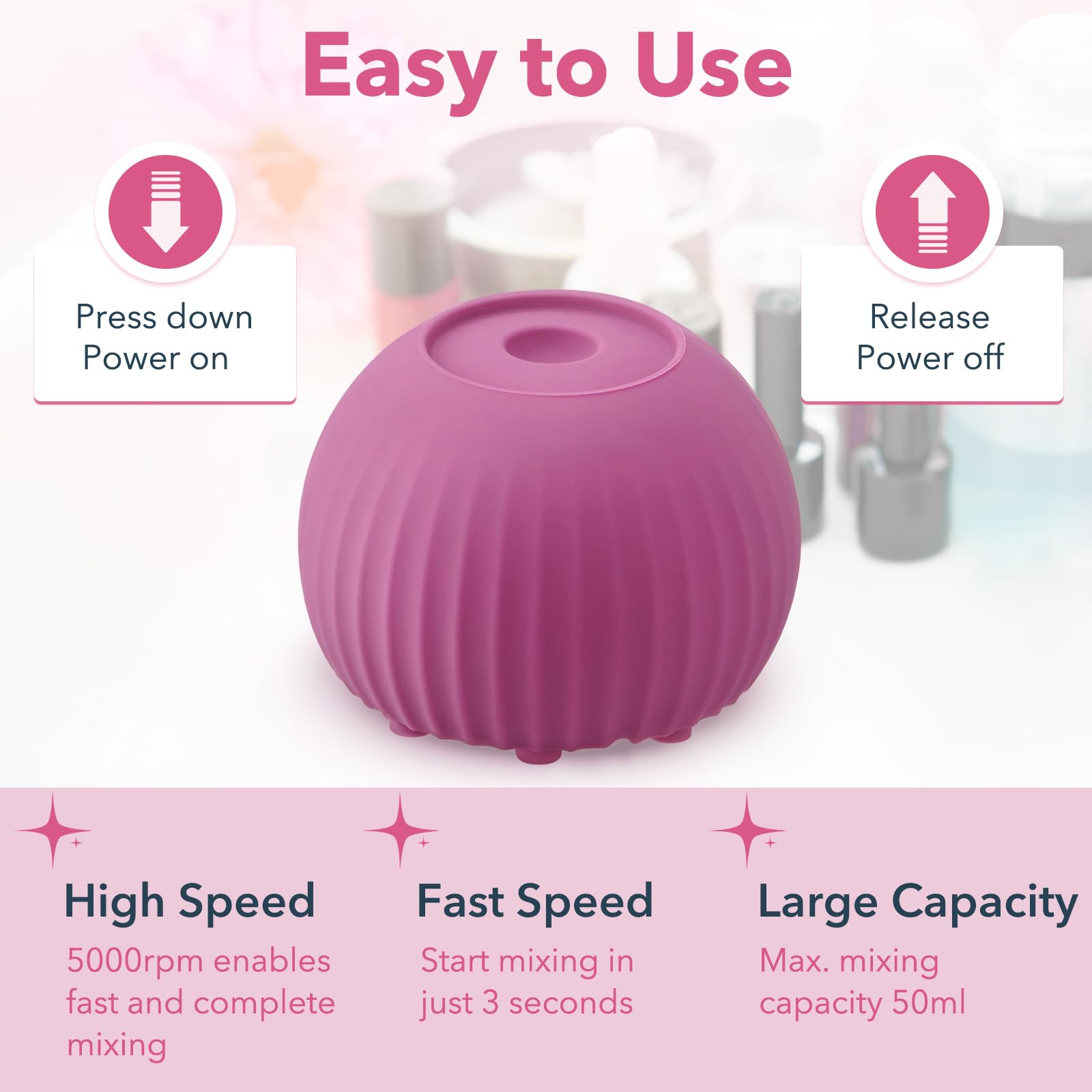 Vortex - Mezclador de pintura, mini agitador de pintura, motor sin escobillas de 5000 RPM con bolas de mezcla, agitador Vortex para esmalte de uñas en miniatura, adhesivos de pestañas de