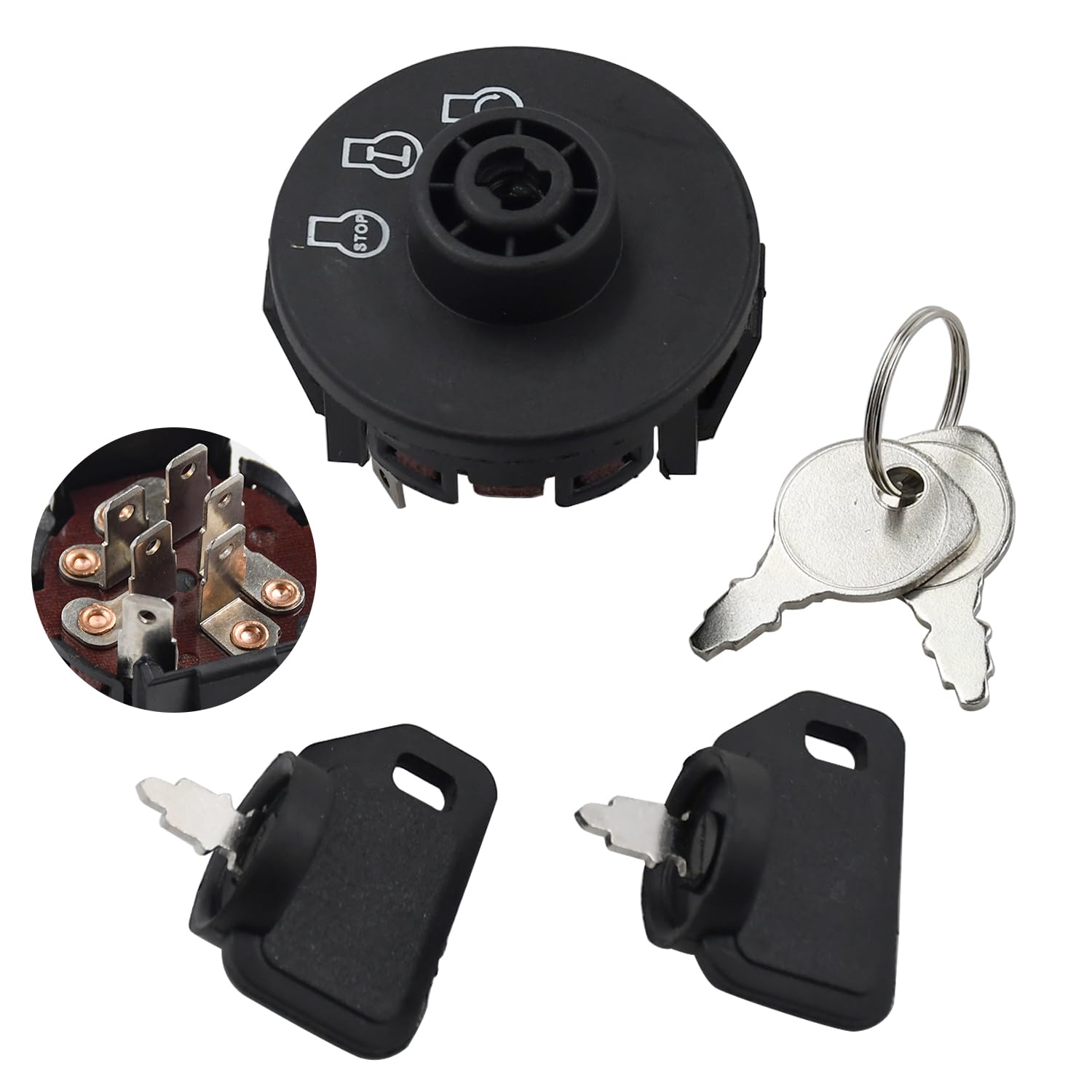 Switch 4本セット Amazon.com: VIPIH Ignition Switch Gas Cap Seat Lock Set For