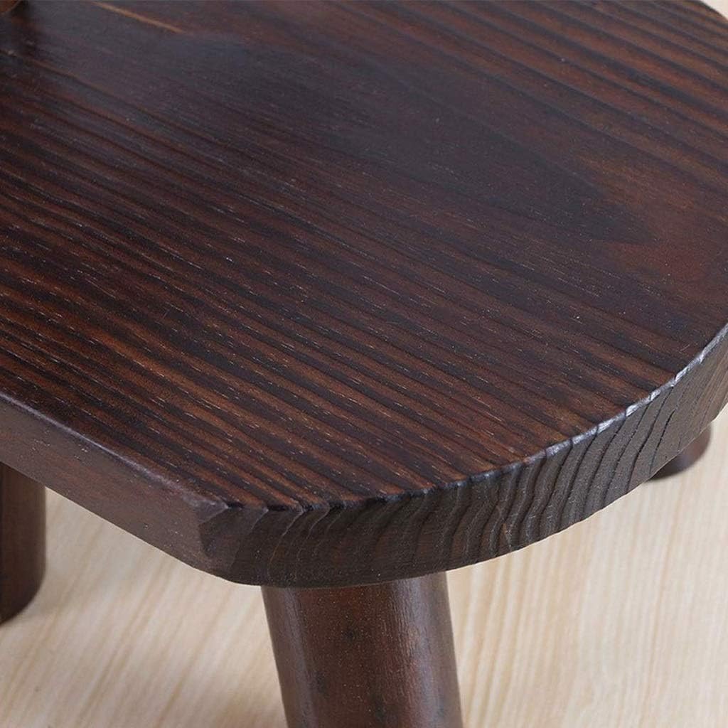 Medium Single Stool, Solid Wood Back Kitchen, Stylish Wooden Stool with Backrest