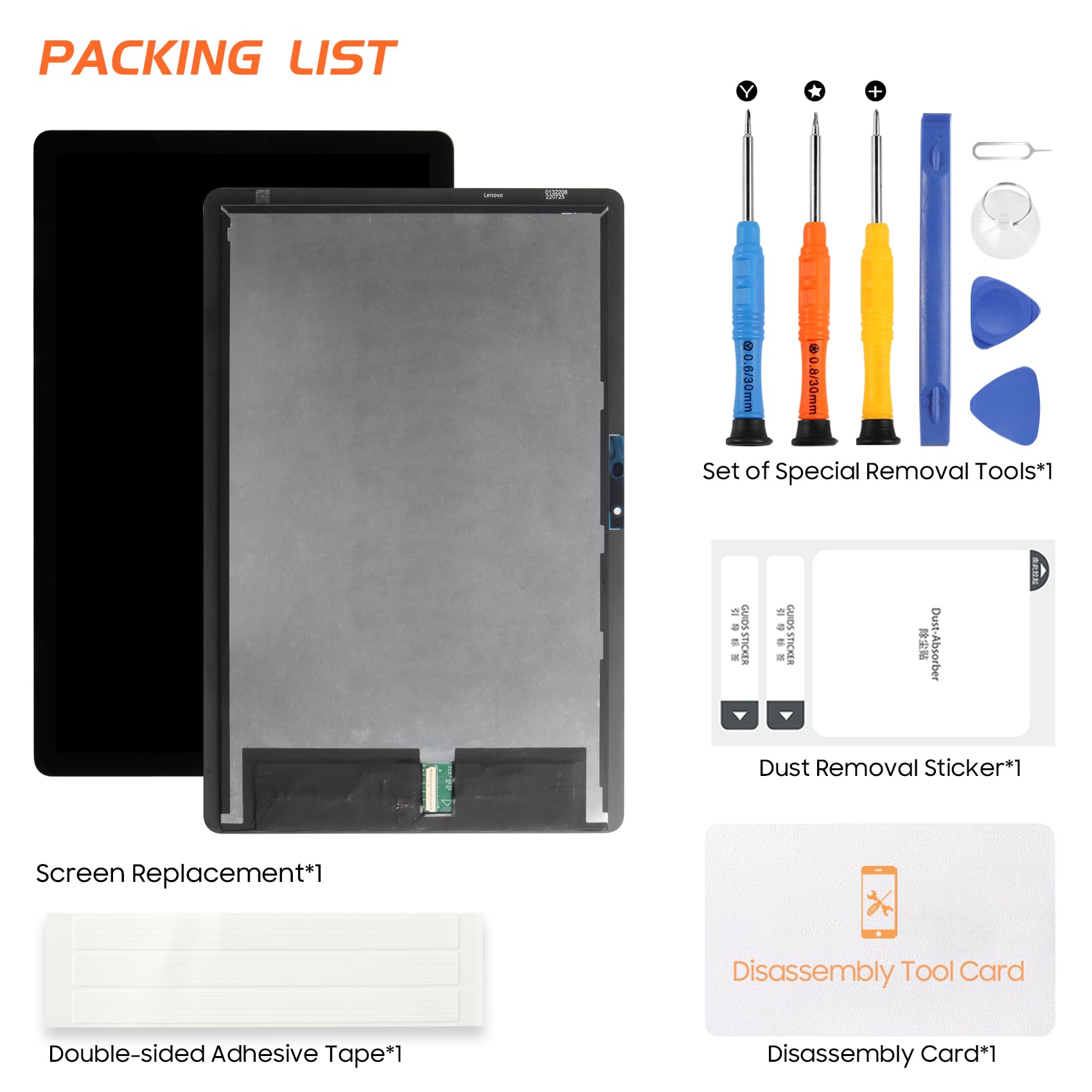Display LCD per Lenovo Tab M10 3rd Generazione LCD Display per Lenovo Tab M10 TB328FU TB328XU TB328 10.1" Schermo di Ricambio Digitazer Touchscreen Assembly con Riparazione, Nero