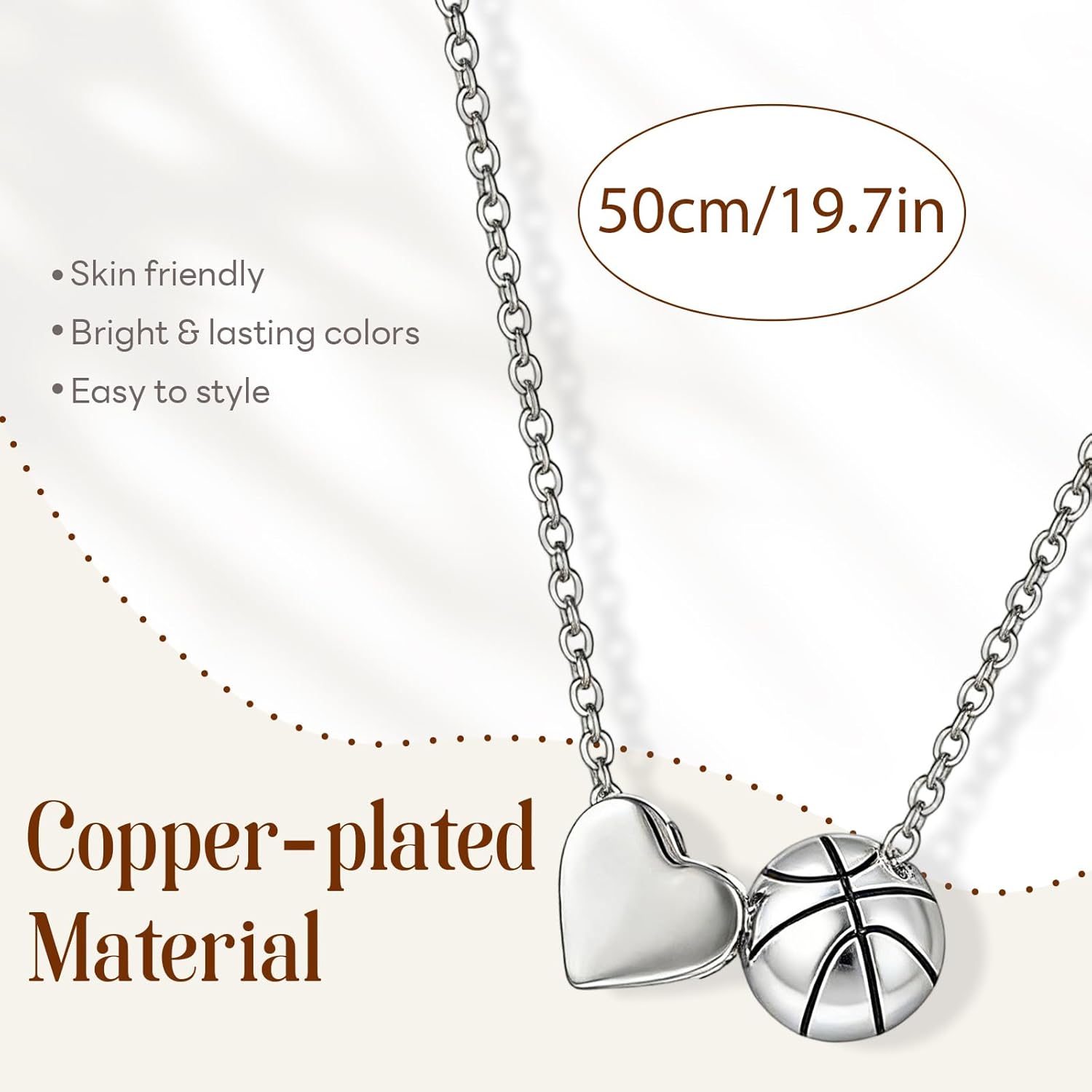 Sports Ball Necklace for Women Teens, 19.7 inch Football Tennis Baseball Pendant Charm Jewelry, Gift for Athlete Girl Friend,Sports Fan - Image 2