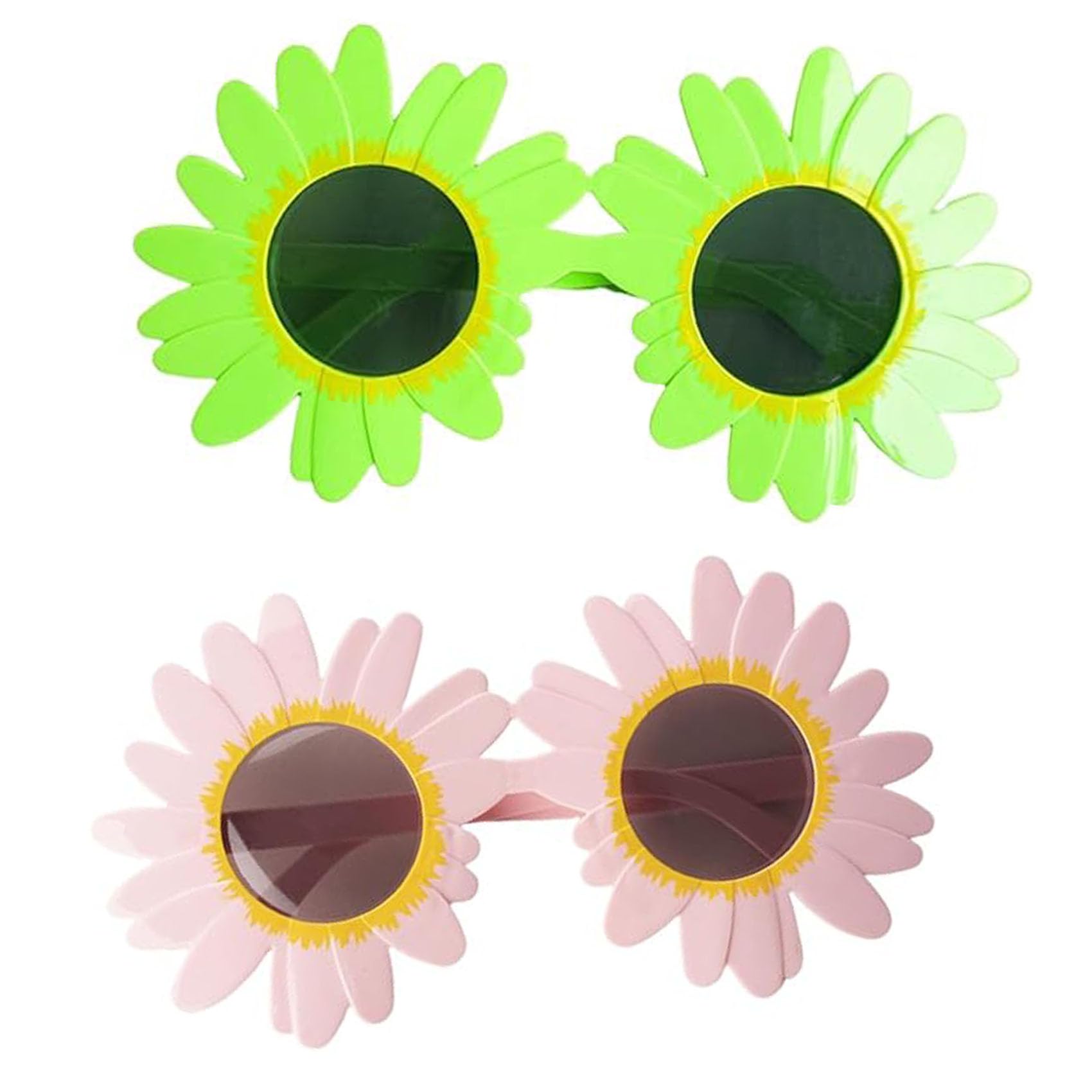 Art the Clown Sunflower Glasses, Sunflower Daisy Glasses, Adult Halloween Role Play, Multicolor (2pcs-r)