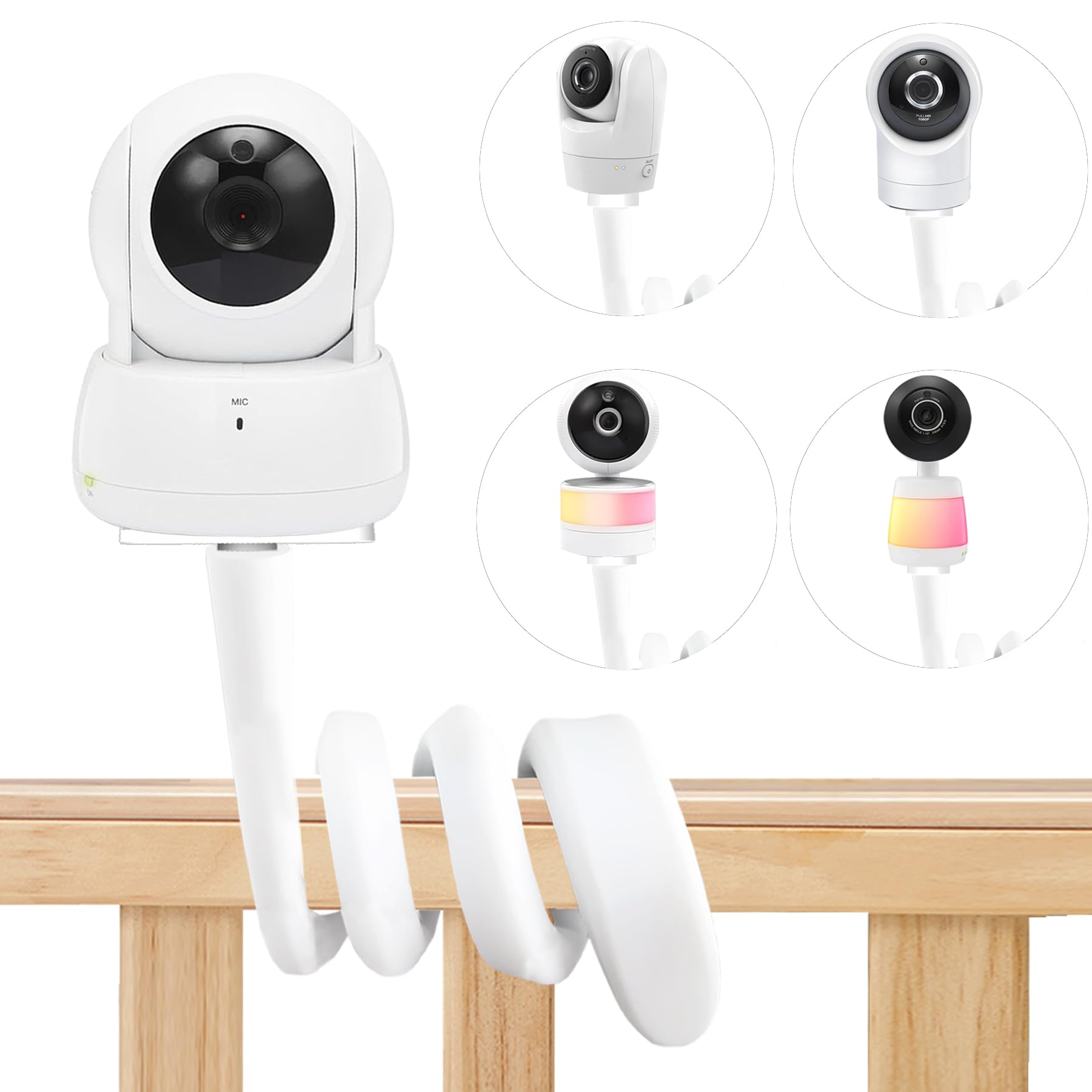 Derebir Babyphone Halterung Monitor Halterung Compatible with Leapfrog LF920HD/RM7768HD/LF815HD/LF1726FHD/VTech VM924/ 901/928HD /5263/5755 /5764HD /7764HD/5766HD /5263/BM5254/RM5755HD Kamera