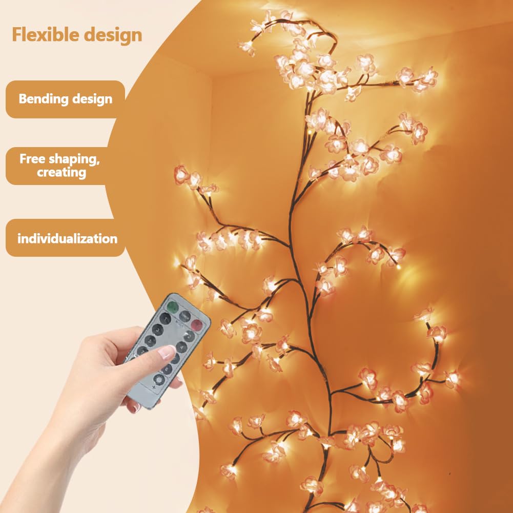 LED Sakura Vine Branch Lampe mit Fernbedienung Licht für Hochzeit und Party Dekoration Licht