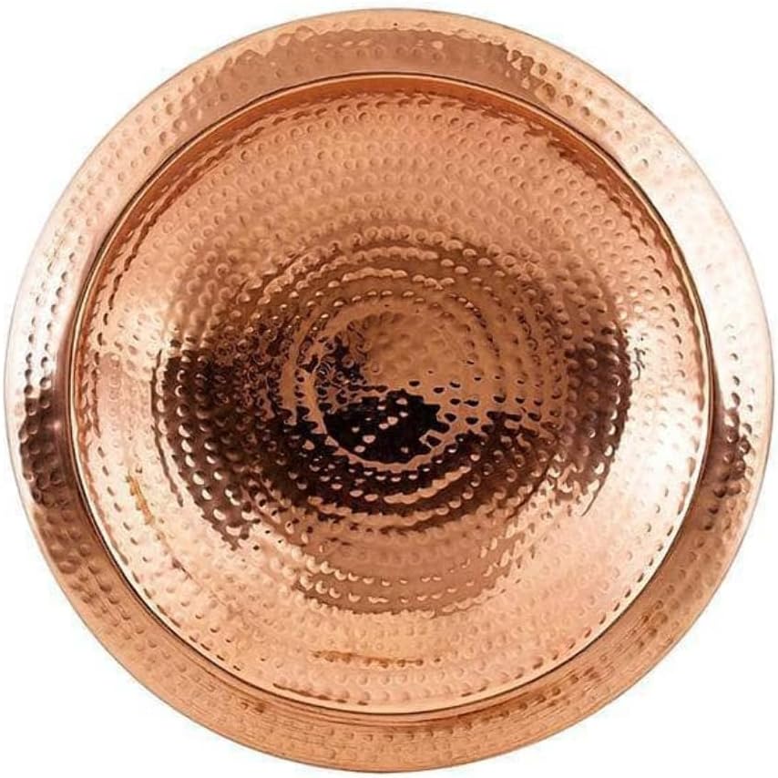 Metal Bird Bath and Stake - Hammered Copper