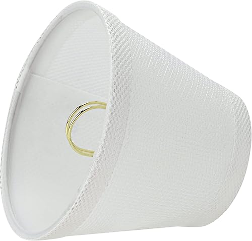 Miniatura 4 de Aspen Creative 32066-2 Juego de pantallas de lámpara con clip con forma de imperio pequeño (paquete de 2), diseño de transición en blanco, 5