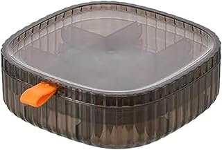 jewelry Organizer Box, Acrylic Earring Organizer Jewelry Box with Compartment Tray, Green Storage Box for Rings Bracelet Necklaces, 2 Layer Travel Jewelry Case Gift (Amber brown)