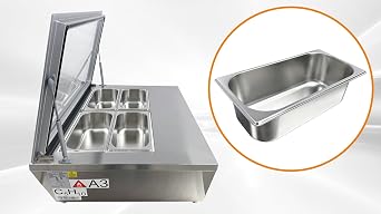 Commercial Ice Cream Freezer, ETL Gelato Display Showcase, Countertop Dipping Cabinet White Frame 28 W 4 Pan