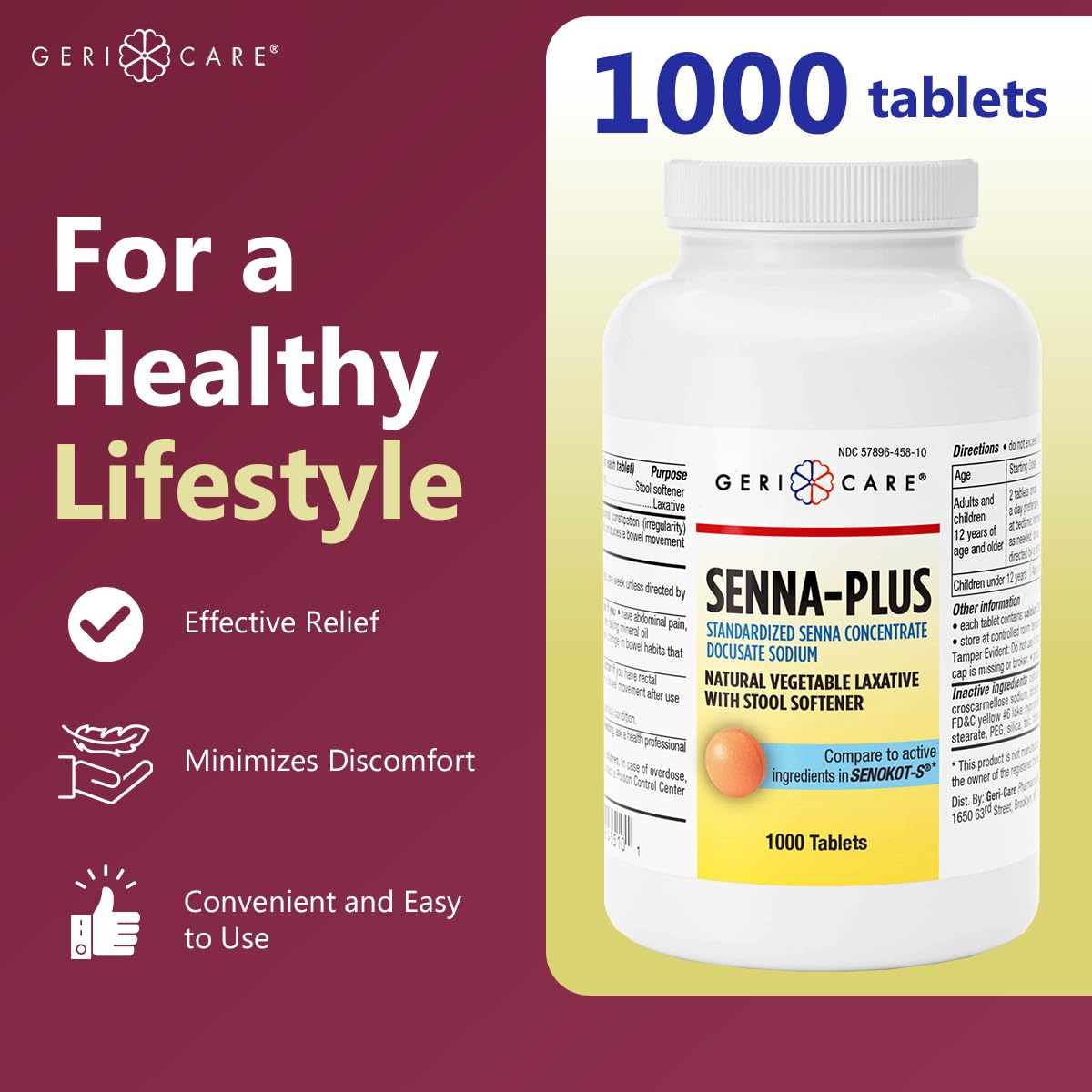 Amazon.com: Healthstar Senna Plus Laxative Tablets 50 mg / 8.6 mg