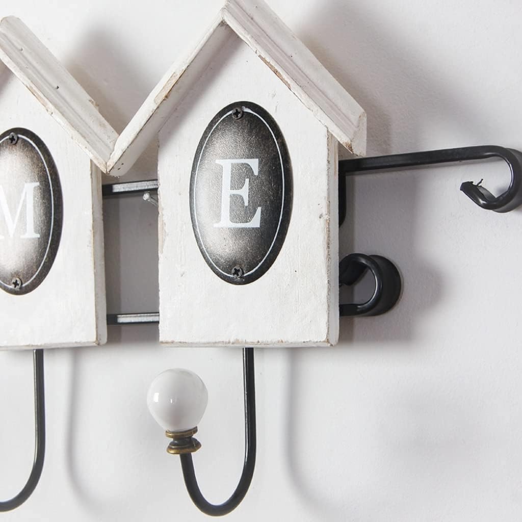 Coat Hooks Chinese Creative Wall Hanging Coat Rack Bedroom Living Room Corridor Wall Decoration Metal Coat Hook Hallway Hanger 4 Hooks Door Hook Rack