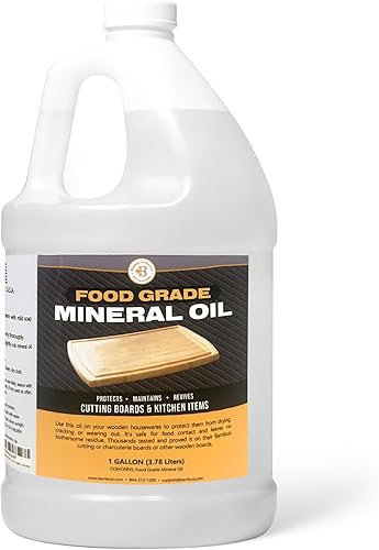 Mineral Oil - 8oz Food Grade Cutting Board Oil and Butcher Block Conditioner, Safe Wood Oil for Bamboo, Teak, Utensils, Chopping Boards, Wooden Kitchen Surfaces Cleaner, Serving Trays, Gift