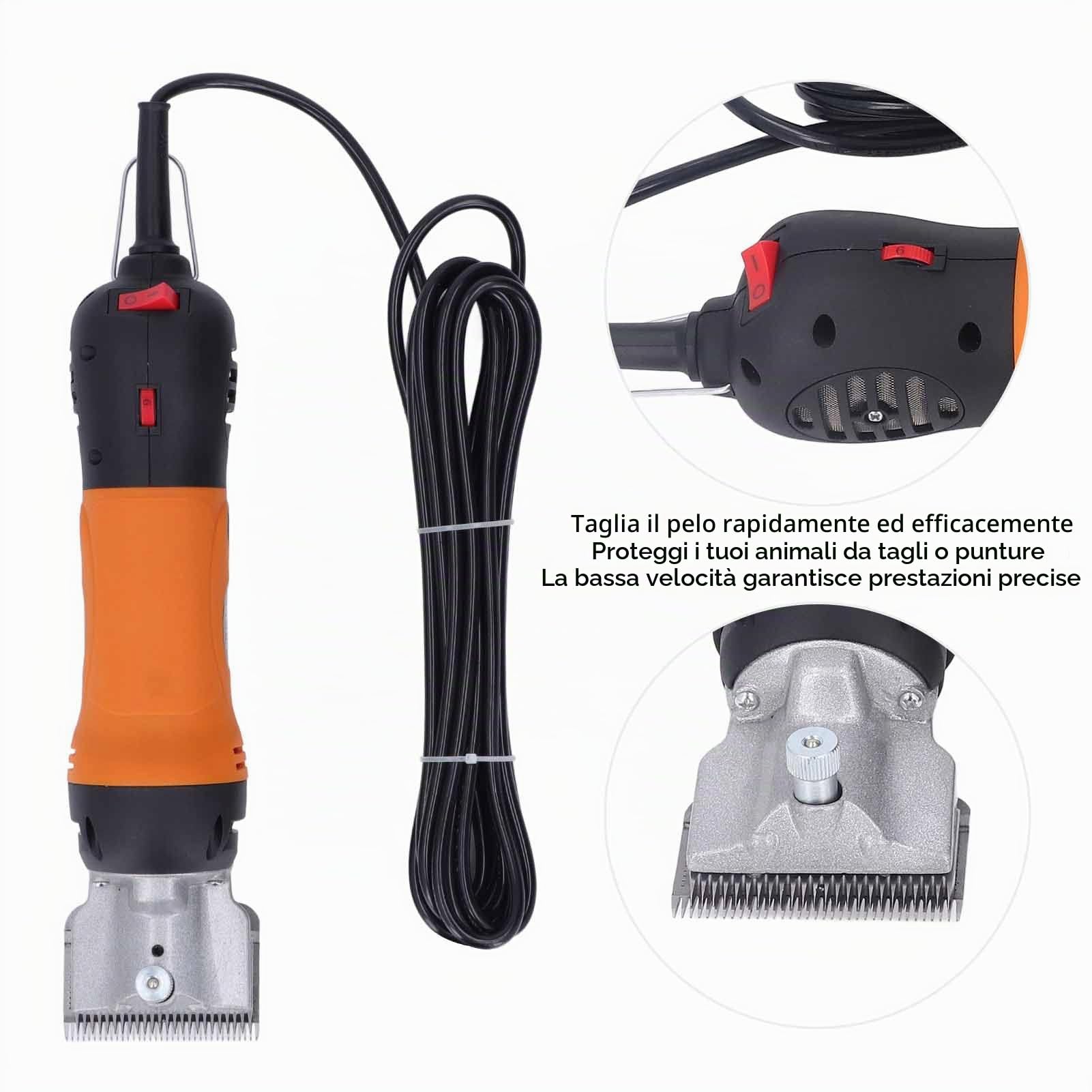 Tagliacapelli Professionale per Animali 690W con 6 Velocità Regolabili Kit Toelettatura Cani Tosatrici Elettriche per Grooming