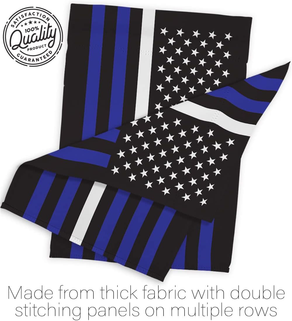 US Thin White Line House Flag - Dowel Set Armed Forces EMT Paramedic EMS Nurse Emergency Medical Technician Supoort - Decoration Banner Small Garden Yard Gift Double-Sided Made in USA 28 X 40